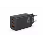 Voltage GaN nabíjačka 67W nástenná nabíjačka, PD 3.0 / QC 3.0, 2x USB-C & 1x USB-A, EU konektor, čierna