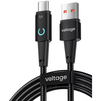 VOLTAGE VEKA66AC100BK PowerAngle 66W PD USB-A na USB-C kábel 1m čierny