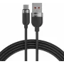VOLTAGE VEKS66AC100BK USB-A na USB-C silikónový 66W PD kábel 100cm čierny
