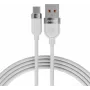 VOLTAGE VEKS66AC100WE USB-A na USB-C silikónový 66W PD rýchlonabíjací kábel 1m biely