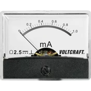 VOLTCRAFT AM-60X46/1MA/DC analógový panelový merací prístroj, jednosmerný 0-1 mA, otočná cievka, 46x60 mm