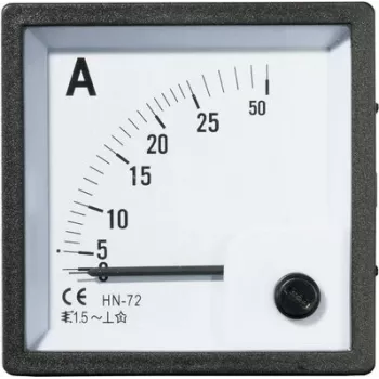 VOLTCRAFT AM-72X72/25A analógový zabudovaný merací prístroj, feromagnetický, 0-25 A AC, 72x72 mm, trieda 1.5