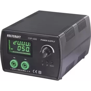 VOLTCRAFT CSP-400 AC laboratórny napájací zdroj, nastaviteľný 1-20 V/AC, 1-2 A, 40 W, sieťový a batériový režim, 1 výstup VC-17192785