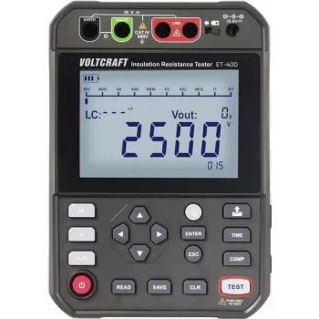 VOLTCRAFT ET-400 tester izolácie 250 V, 500 V, 1000 V, 2500 V do 2,5 TΩ (VC-17072210)