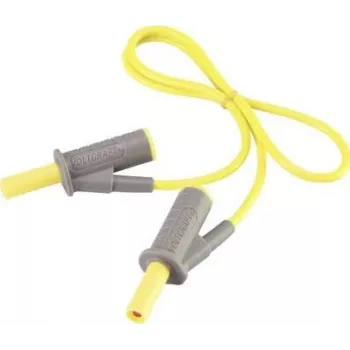 VOLTCRAFT vysoko flexibilné bezpečnostné meracie vedenie 4 mm lamelový konektor na 4 mm lamelový konektor 0,5 m žltý MSB-501 10 A VC-8063450