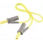 VOLTCRAFT vysoko flexibilné bezpečnostné meracie vedenie 4 mm lamelový konektor na 4 mm lamelový konektor 0,5 m žltý MSB-501 10 A VC-8063450