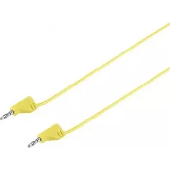 VOLTCRAFT vysoko flexibilný merací vodič [lamelový konektor 2 mm - lamelový konektor 2 mm] 0,6 m žltý MSB-200 2,2 A (VC-8557690)