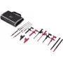 VOLTCRAFT MLSet-100 sada meracích vodičov s 4 mm stohovateľnými banánovými konektormi, krokodílovými svorkami, meracími hrotmi, 4 mm konektormi samica, 1,2 m, červená/čierna VC-18652745