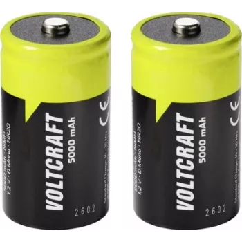 VOLTCRAFT Mono (D) NiMH batéria 5000 mAh 1,2 V Ready to Use, balenie 2 ks (VC-17275495)
