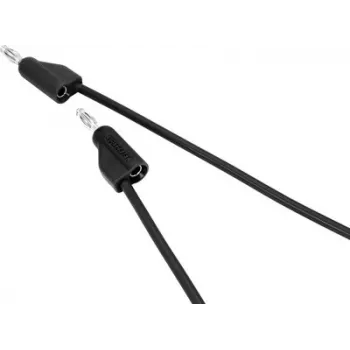 VOLTCRAFT MSB-100 čierny 1m merací vodič 4mm banánový konektor samec na 4mm banánový konektor samec CAT III 1000V CAT IV 600V 19A VC-15443090