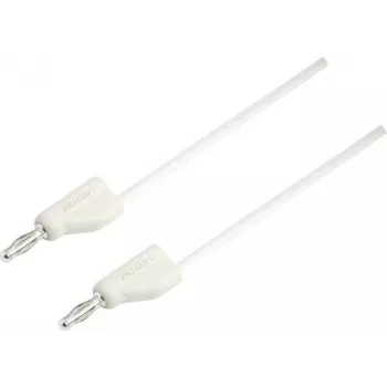 VOLTCRAFT MSB-300-5-WS merací vodič, 4 mm banánový konektor na 4 mm banánový konektor, 5 m, biela, 16A, 30VAC/60VDC, CAT I
