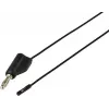 Voltcraft MSL-315 čierny merací vodič, 4 mm banánový konektor samec na 0,64 mm konektor samica, 1 m, 1 A, 30 V AC/60 V DC VC-17182175