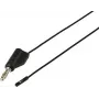 Voltcraft MSL-315 čierny merací vodič, 4 mm banánový konektor samec na 0,64 mm konektor samica, 1 m, 1 A, 30 V AC/60 V DC VC-17182175