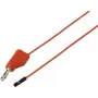 Voltcraft MSL-315 červený merací vodič, 4 mm bezpečnostný konektor samec na 0,64 mm bezpečnostný konektor samica, 1 m, stohovateľný, 60 V DC, 1 A VC-17182170