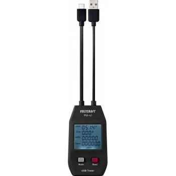 VOLTCRAFT PM-41 USB digitálny multimeter s meracími vodičmi, True RMS, CAT III 600 V, 4000 Counts, Auto-Ranging, Data Hold, Min/Max, Relatívna, Podsvietenie, PC rozhranie VC-11909305