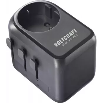 VOLTCRAFT UC-2C1A45W01 45W cestovný nabíjací adaptér s 2x USB-C PD, 1x USB-A QC, EU/UK/China konektor - čierny VC-17792635