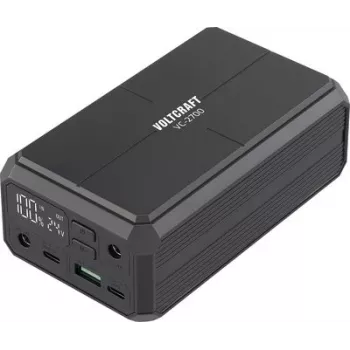 VOLTCRAFT VC-2700 powerbank 27000 mAh USB PD 3.0, USB PD 2.0, PPS, rýchle nabíjanie Li-Ion čierna, súčasné nabíjanie a vybíjanie, stavový indikátor (VC-18192885)