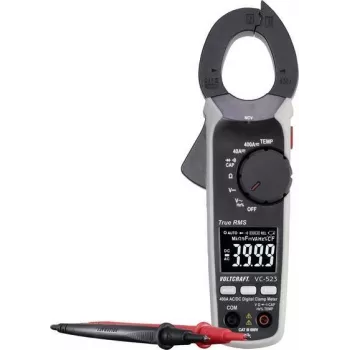 VOLTCRAFT VC-523 (ISO) digitálny kliešťový multimeter, True RMS, CAT III 600 V, 4000 counts, ISO-kalibrovaný VC-9499270
