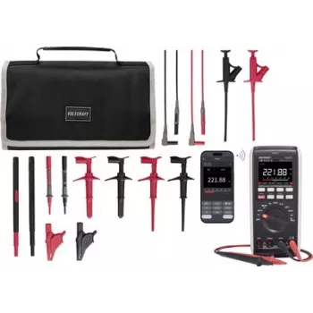 VOLTCRAFT VC-871 True RMS digitálny multimeter so sadou meracích vodičov MLSet-100 a prenosnou taškou VC-12884335+VC-18652745