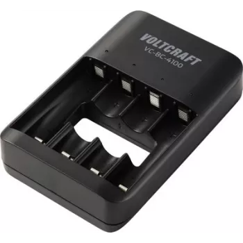 Voltcraft VC-BC-4100 nabíjačka okrúhlych článkov pre NiMH NiZn Li-Ion AA AAA USB-C 4 šachty