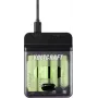 Voltcraft VC-BC4-PB1 2-in-1 NiMH nabíjačka batérií a powerbanka pre 4x AA/AAA, 500mA, USB-C vstup, USB-A výstup, čierna