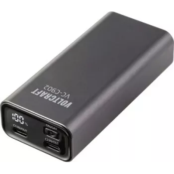 VOLTCRAFT VC-C902 powerbanka 10000 mAh USB PD 3.0 Li-Ion sivá (matná) so stavovým indikátorom VC-17366785