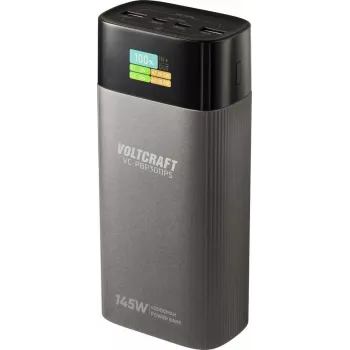VOLTCRAFT VC-PBP3011PS power banka 40000 mAh USB PD 3.0 LiPo strieborná (matná) so stavovým indikátorom (VC-17331275)