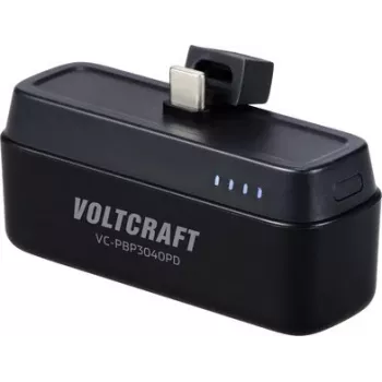 VOLTCRAFT VC-PBP3040PD power banka 4500 mAh USB-C PD Li-Ion matne čierna so stavovým indikátorom