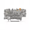 WAGO 2002-1671 2-vodičová oddeľovacia a skúšobná svorka s Push-in CAGE CLAMP, sivá