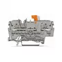 WAGO 2002-1671 2-vodičová oddeľovacia a skúšobná svorka s Push-in CAGE CLAMP, sivá
