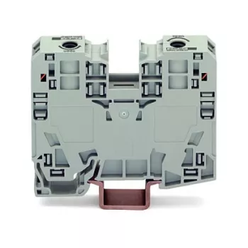 WAGO 285-135 2-vodičová priechodná svorka, 35 mm², CAGE CLAMP, sivá