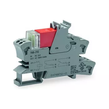 WAGO 788-312 reléový modul 24 VDC 1 prepínač 6 A zastrčiteľný