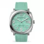 WATCHPEOPLE dámske 700986 analógové quartzové hodinky 45 mm puzdro z nerezovej ocele biely ciferník čierny kožený remienok
