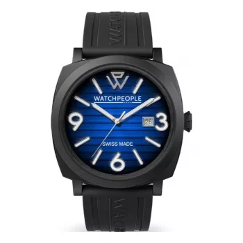WATCHPEOPLE dámske hodinky 700992 analógové quartz hodinky 45 mm čierny ciferník pravá koža remienok