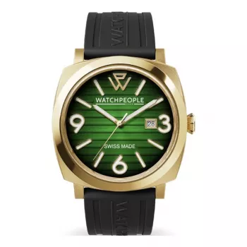 WATCHPEOPLE dámske analógové quartz hodinky 700988 (45mm) - čierny ciferník, remienok z umelej kože