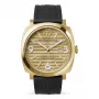 WATCHPEOPLE dámske quartz analógové hodinky 700993 45 mm strieborná zliatina puzdro čierny ciferník čierny koženkový remienok