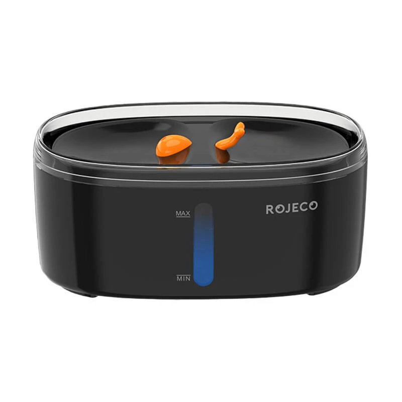 Rojeco 2,5L fontána na vodu pre domáce zvieratá (čierna)