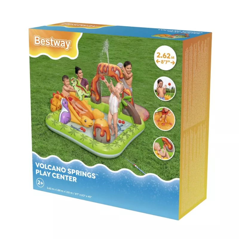 Vodný hrací set s dinosaurom vulkánom loptičkami Bestway 53172