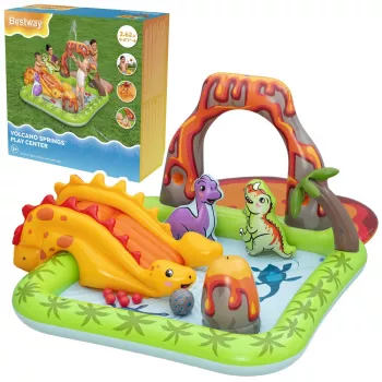 Vodný hrací set s dinosaurom vulkánom loptičkami Bestway 53172