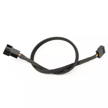 Watercool 4-Pin PWM predlžovací kábel, čierna - 30cm