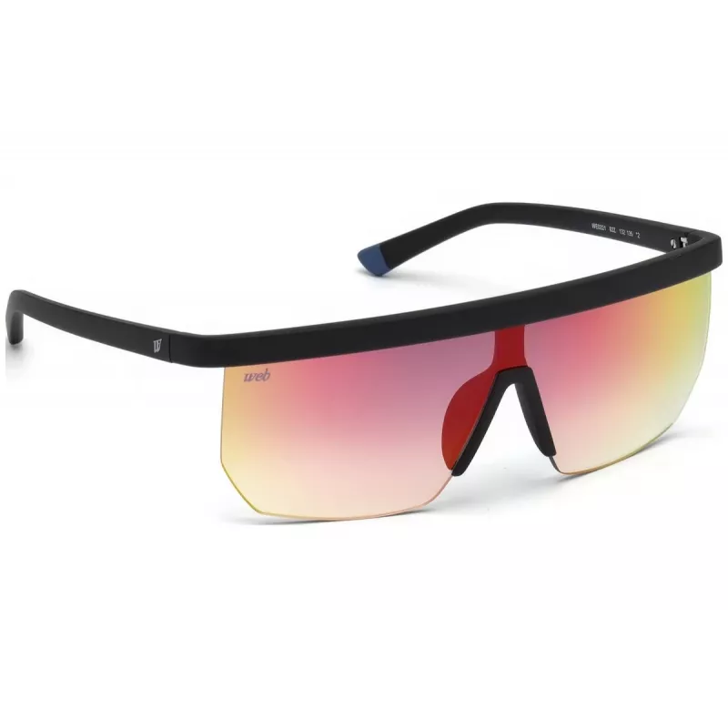 WEB EYEWEAR Pánske slnečné okuliare WE0221-02Z čierny acetátový rám sivé šošovky UV400