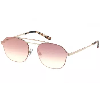 WEB EYEWEAR Pánske slnečné okuliare WE0248-21G Havana acetátový hranatý rám zelené polykarbonátové sklá UV400