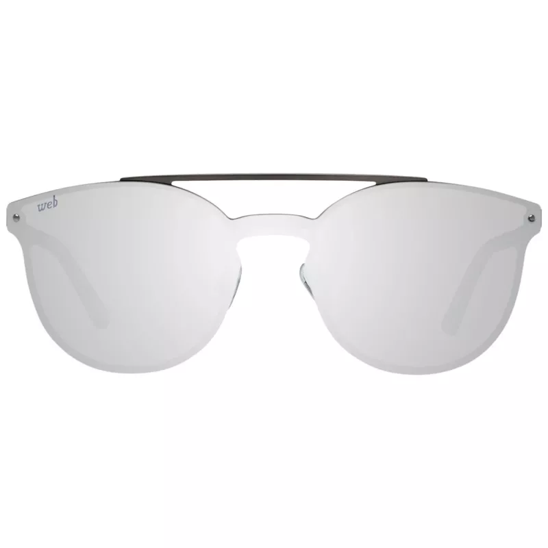 WEB EYEWEAR WE0190-0009C Unisex slnečné okuliare - geometrický čierny rám, sivé šošovky
