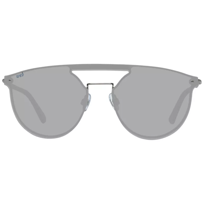 WEB EYEWEAR WE0193-13808V Unisex slnečné okuliare - lesklý čierny rám, dymovo sivé sklá, 54 mm