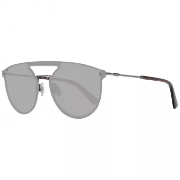 WEB EYEWEAR WE0193-13808V Unisex slnečné okuliare - lesklý čierny rám, dymovo sivé sklá, 54 mm