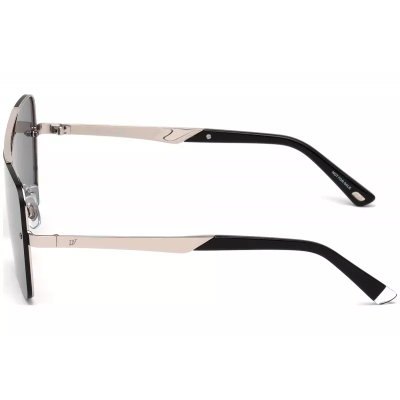 WEB EYEWEAR WE0202-16C Unisex slnečné okuliare, lesklý čierny rám, sivé šošovky, 54 mm