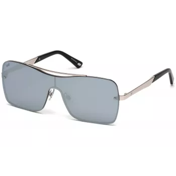 WEB EYEWEAR WE0202-16C Unisex slnečné okuliare, lesklý čierny rám, sivé šošovky, 54 mm