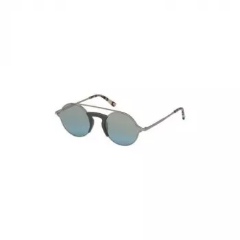 WEB EYEWEAR WE0247-09Q unisex hranaté slnečné okuliare Havana acetátový rám hnedé polykarbonátové sklá UV400