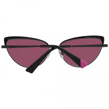 WEB EYEWEAR dámske hranaté acetátové slnečné okuliare WE0272-5901Z - čierny rám sivé sklá 59mm