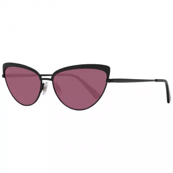 WEB EYEWEAR dámske hranaté acetátové slnečné okuliare WE0272-5901Z - čierny rám sivé sklá 59mm